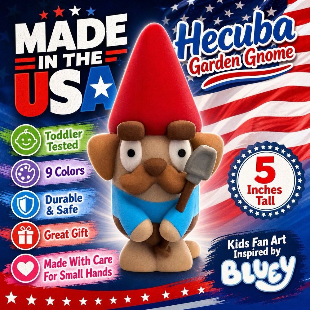 Hecuba Garden Gnome Figurine From Bluey TV show Kids Toy 5” Toddler Tested V1.0